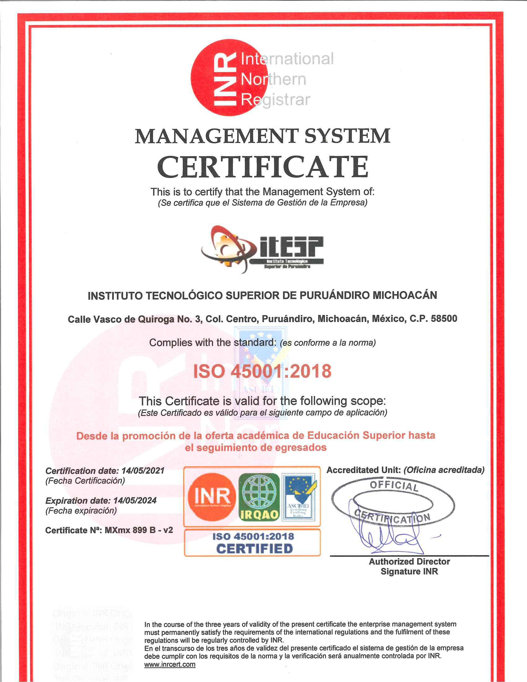 Certificación en Integración de Salud y Seguridad Laboral